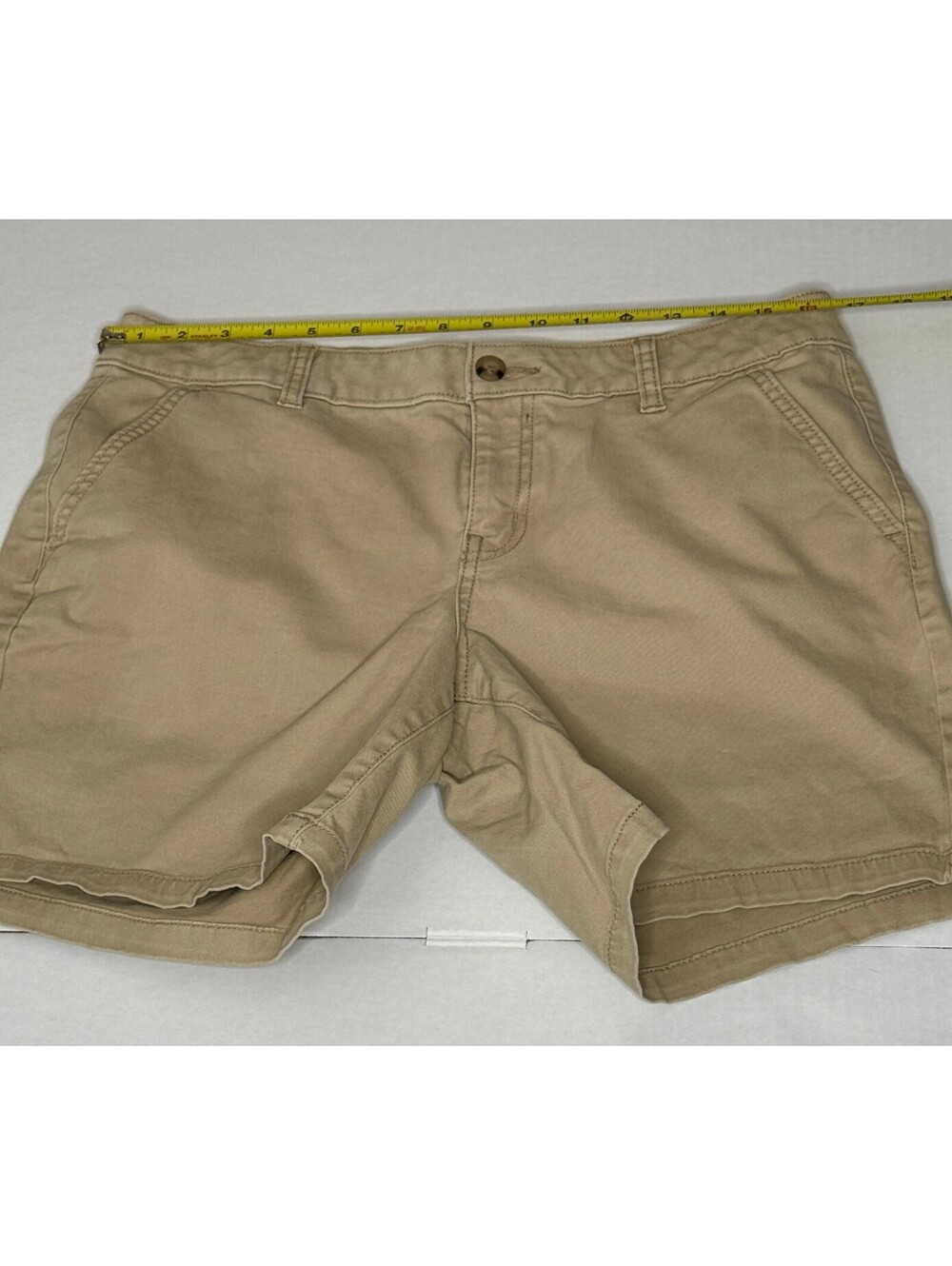 a.n.a Women's Khaki Mid-Rise Twill Shorts, Size 10 - Picture 5 of 5